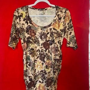 Mother bee maternity floral vintage classic quarter sleeve stretchy size M